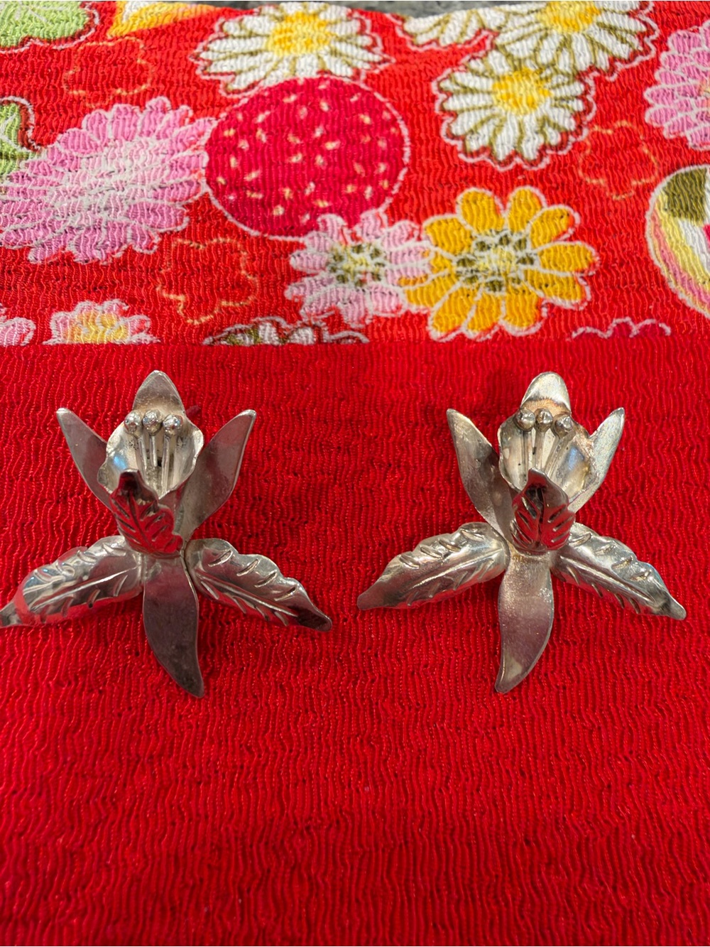 Taxco earrings signed sterling- Silver